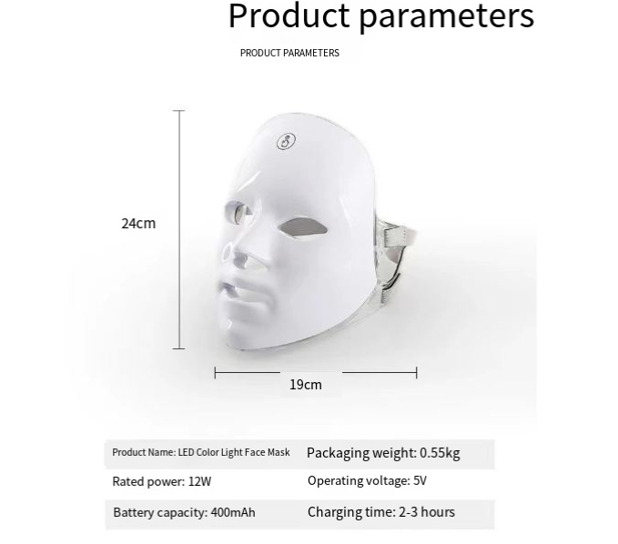 Máscara Facial LED para Rejuvenecimiento de la Piel